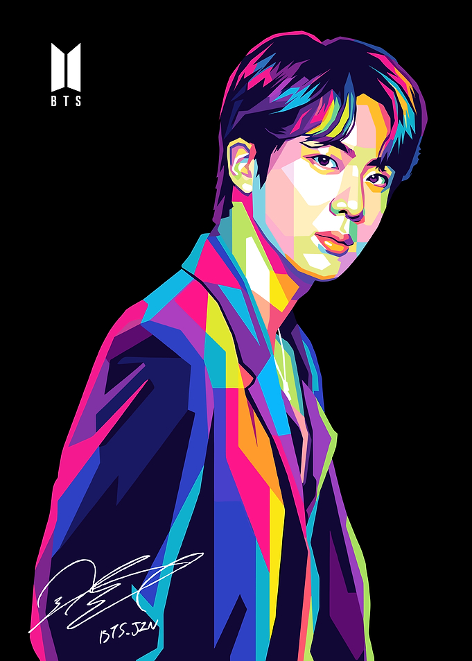 BTS Jin Pop Art Portrait