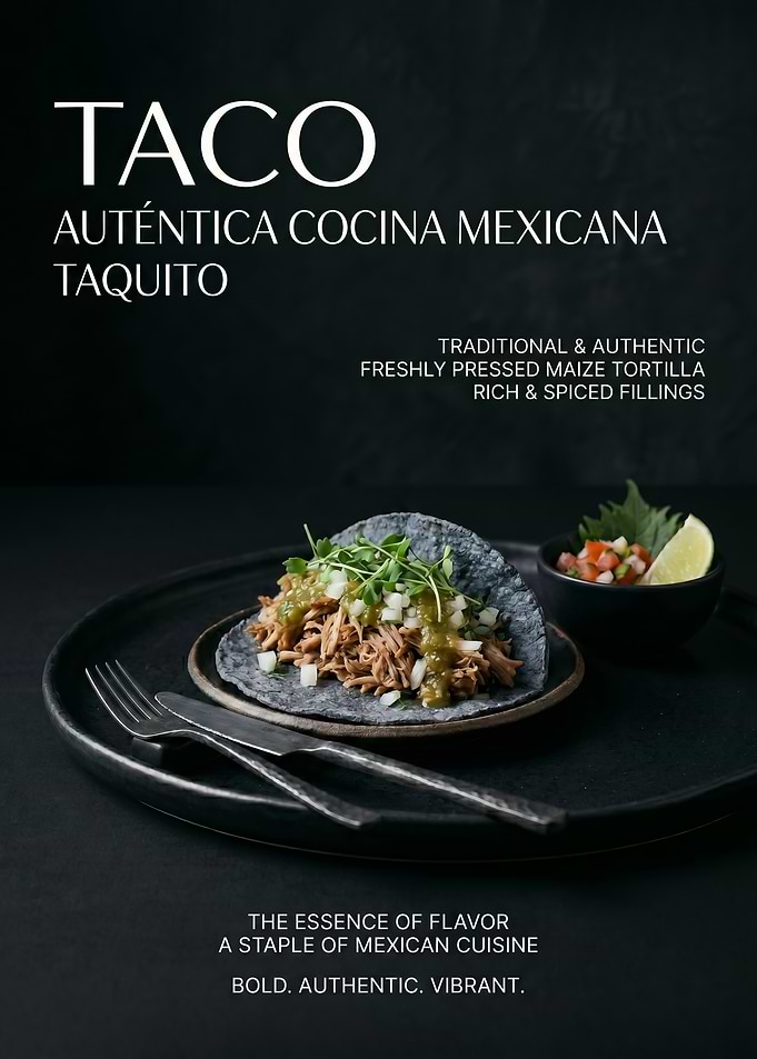Authentic Mexican Taco poster