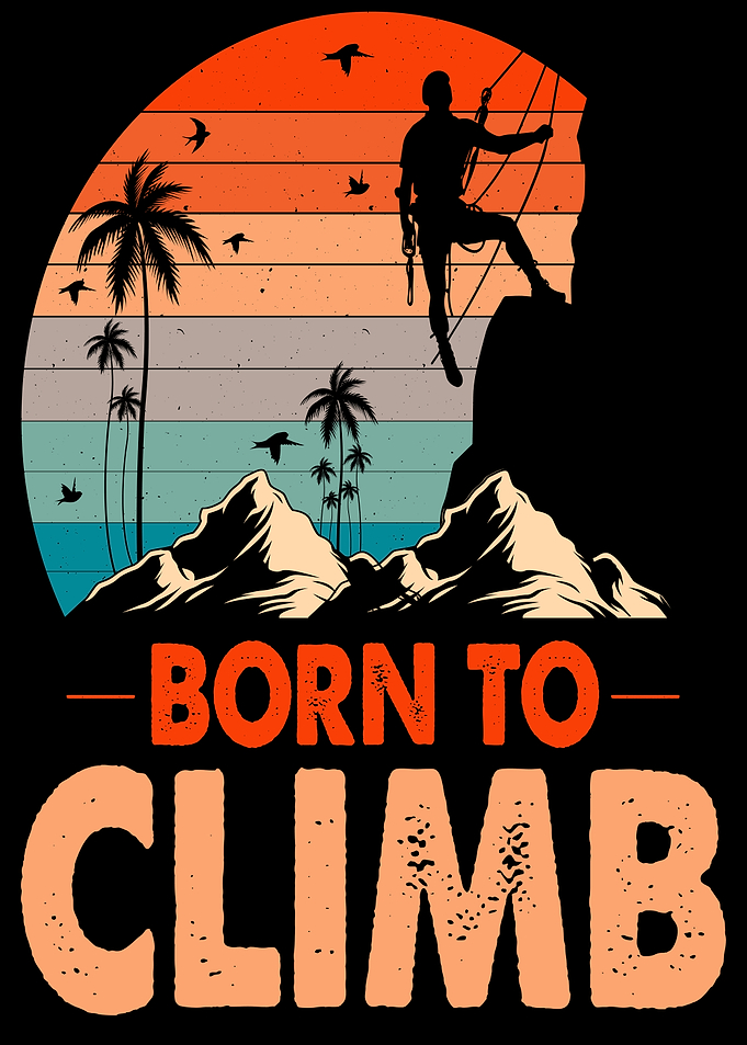 Born to Climb Retro Sunset