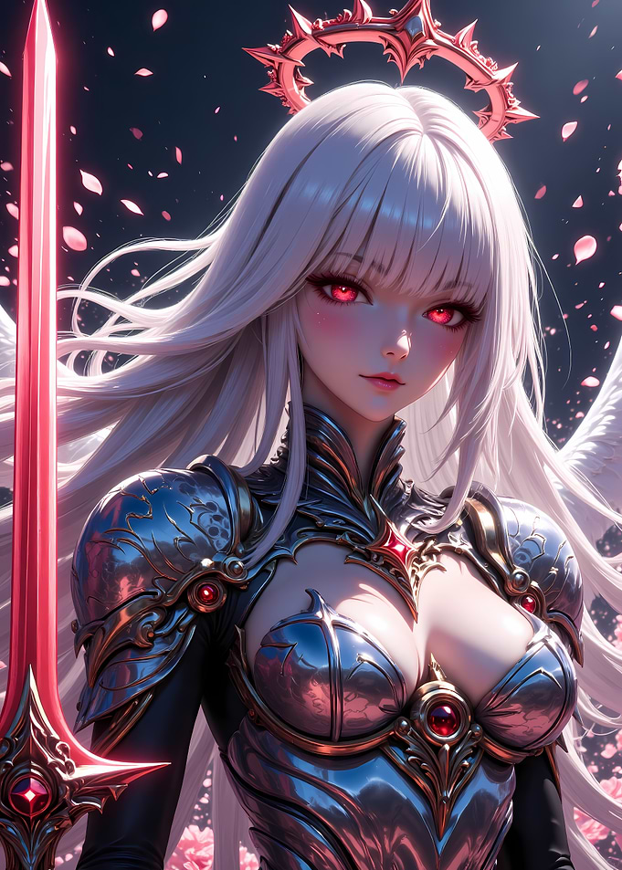 Anime Angel Warrior with Sword