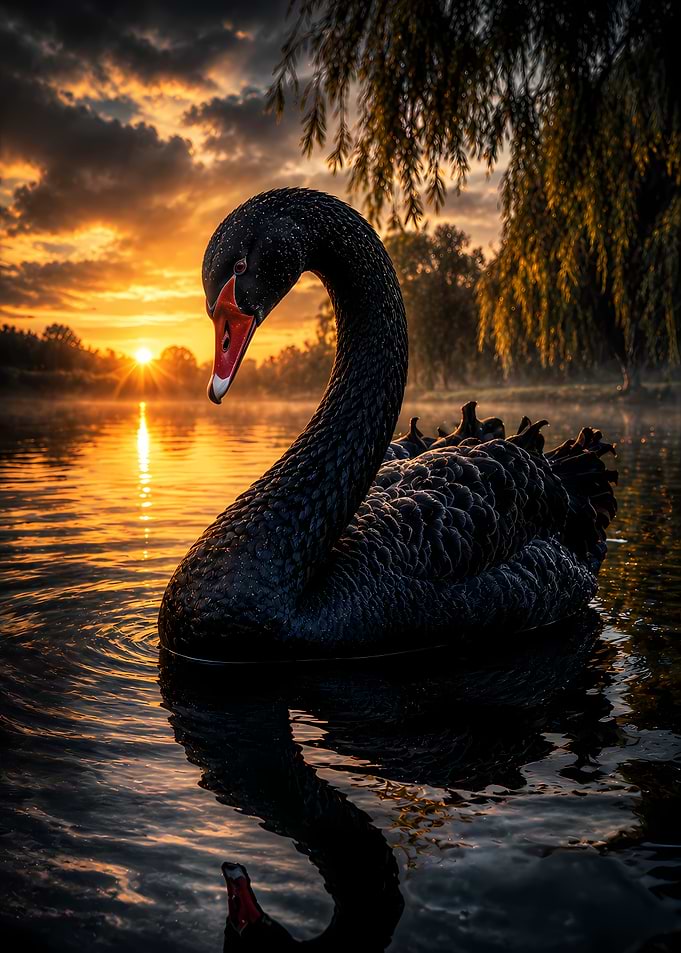 Black Swan at Sunrise