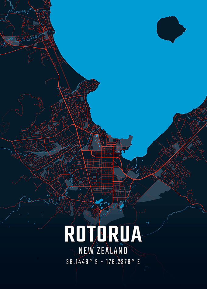 Rotorua New Zealand City Map