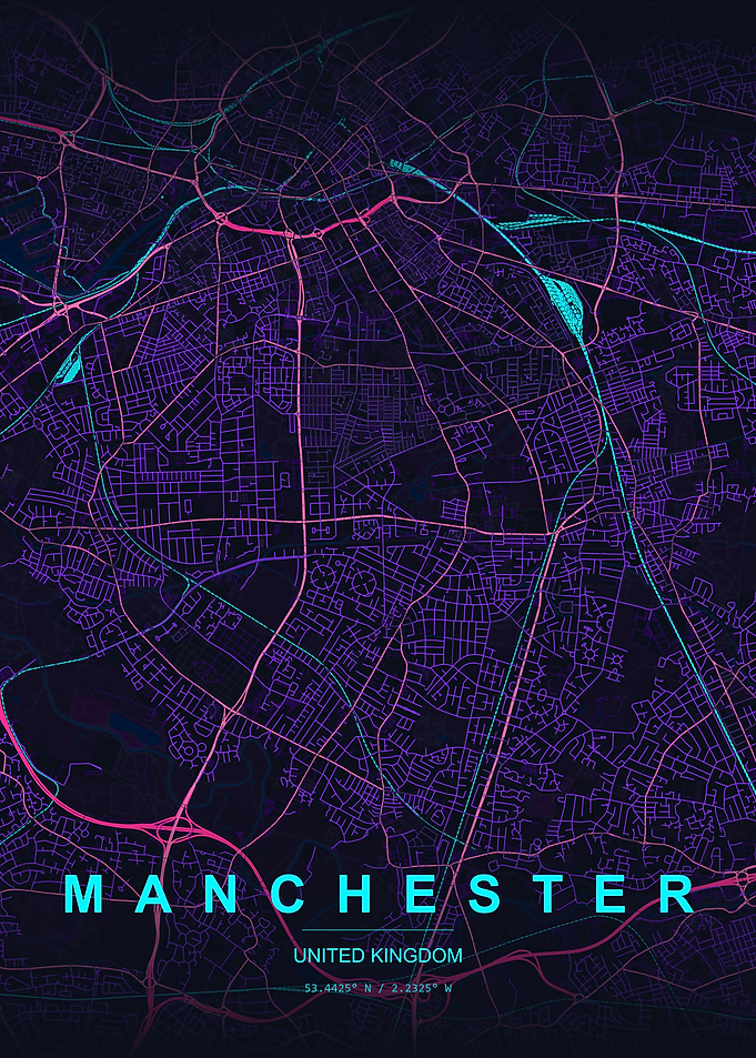 Manchester City Map Art