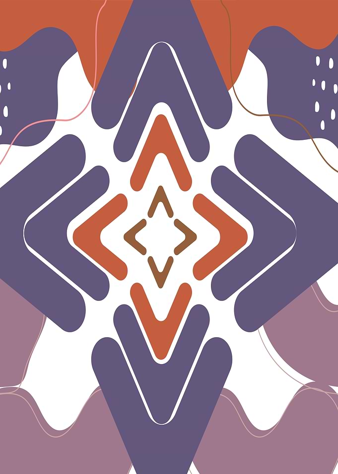 Abstract Geometric Pattern with Arrows