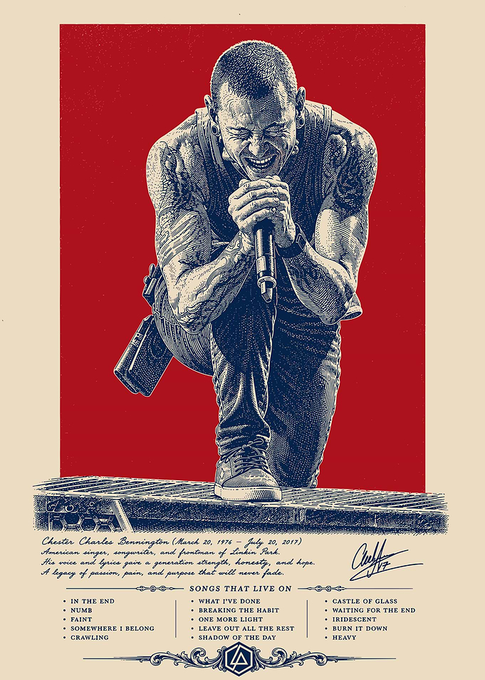 Chester Bennington Tribute Poster