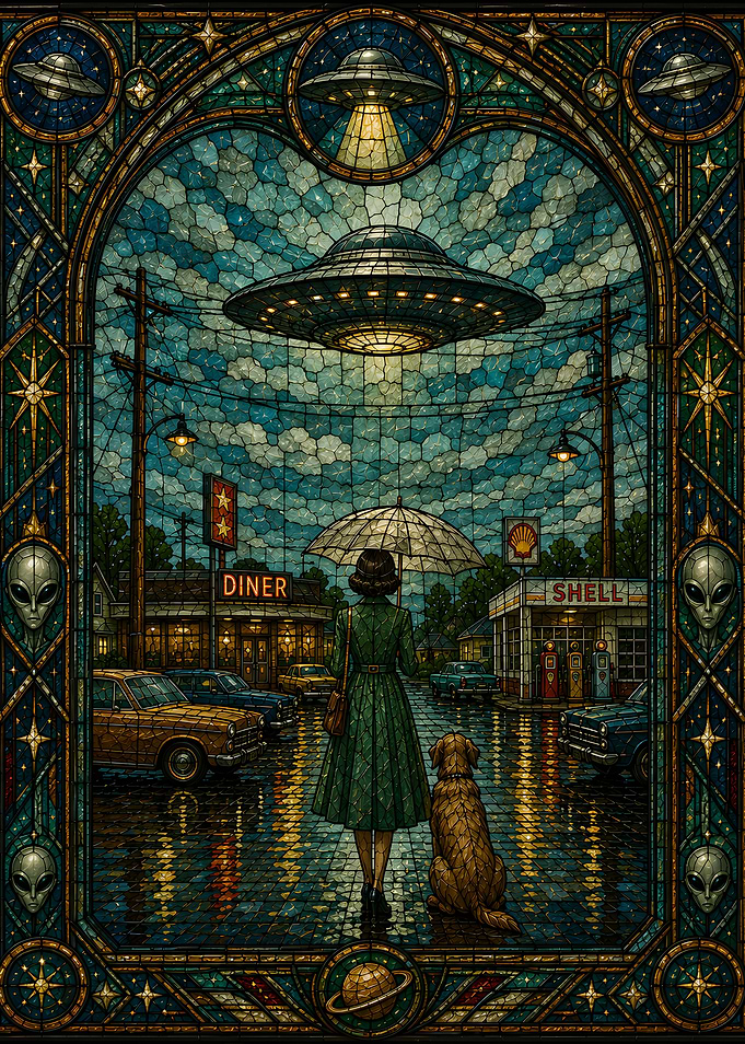 Stained Glass UFO Encounter