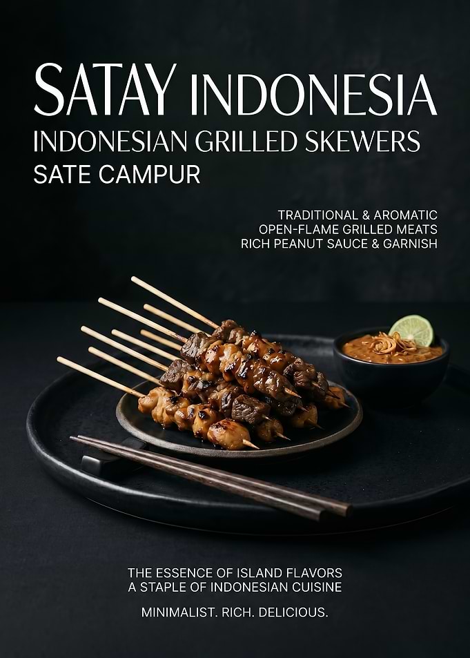 Satay Indonesia Grilled Skewers poster