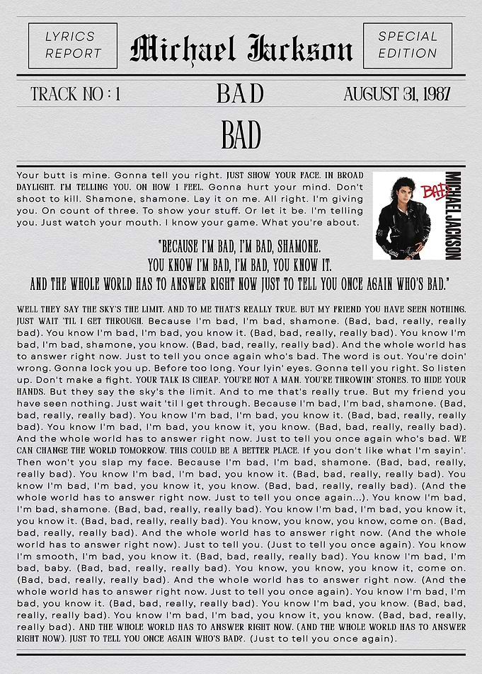 Michael Jackson Bad