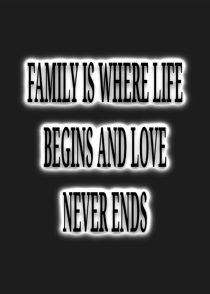 Family is Where Life Begins and Love Never Ends Quote