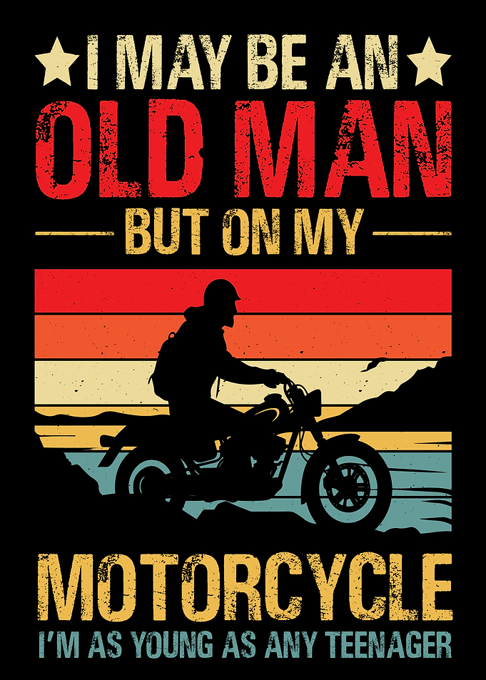 Old Man on Motorcycle