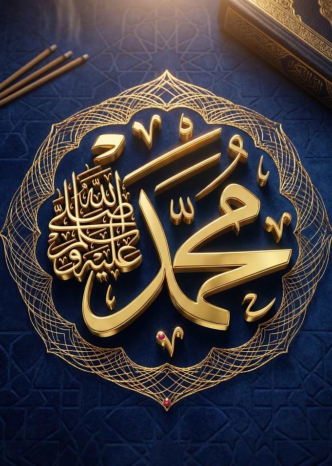 Islamic Calligraphy of Muhammad