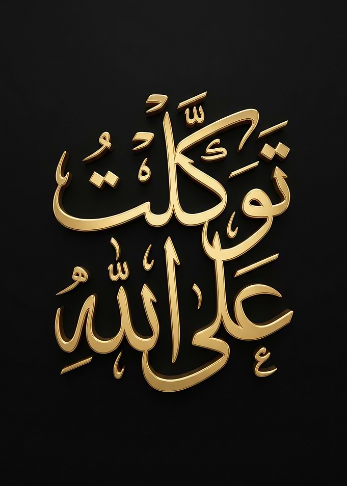 Golden Arabic Calligraphy on Black