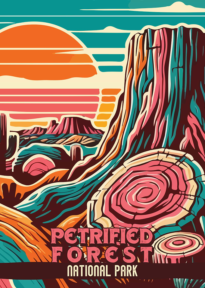 Petrified Forest National Park Vintage Poster