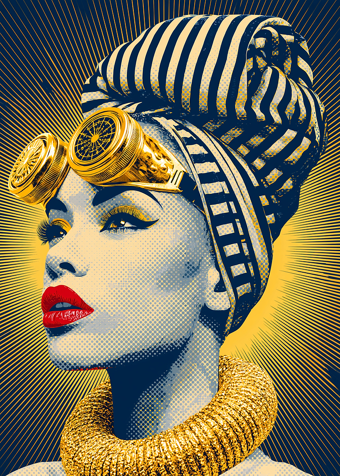 Woman in Turban and Goggles