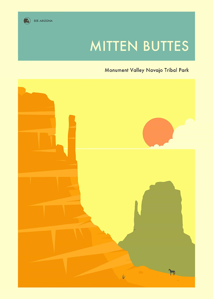 Mitten Buttes Monument Valley Poster