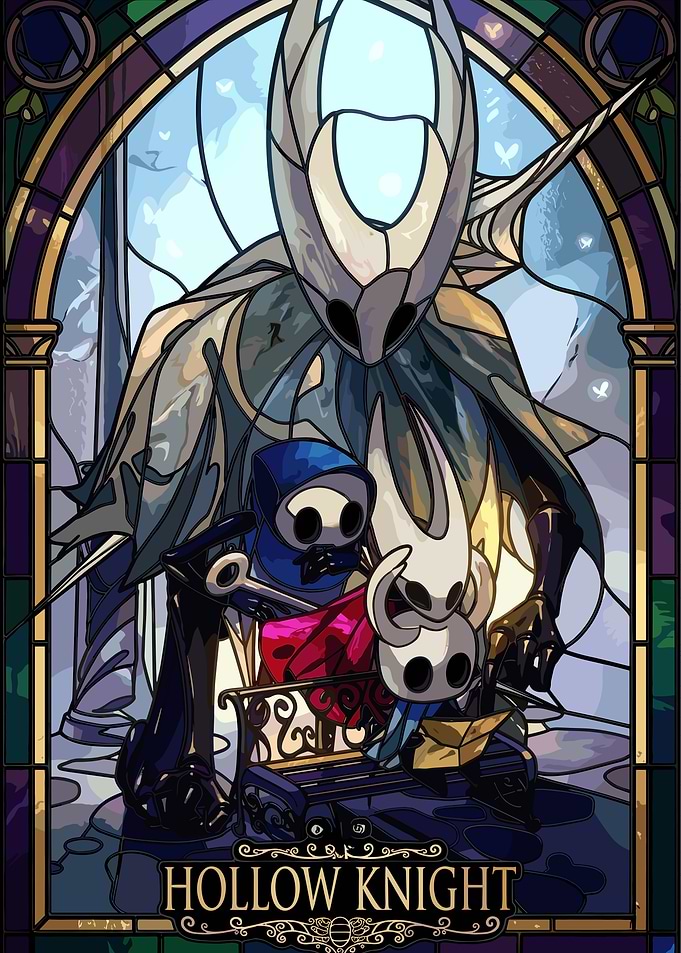 Hollow Knight Stained Glass Art