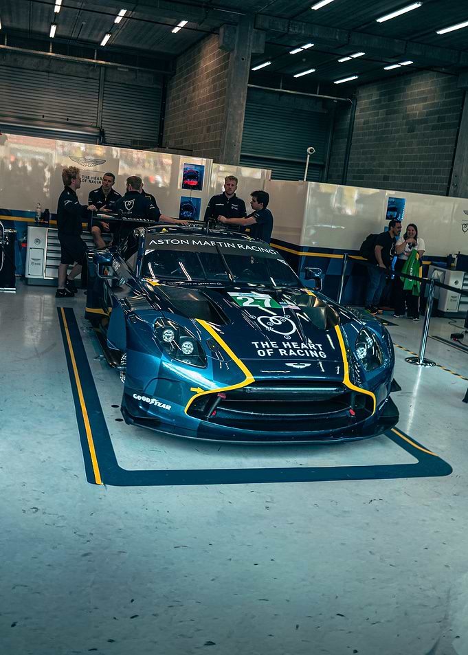 Aston Martin Racing Car in Pit Stop