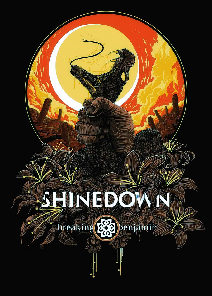 Shinedown and Breaking Benjamin Concert Poster