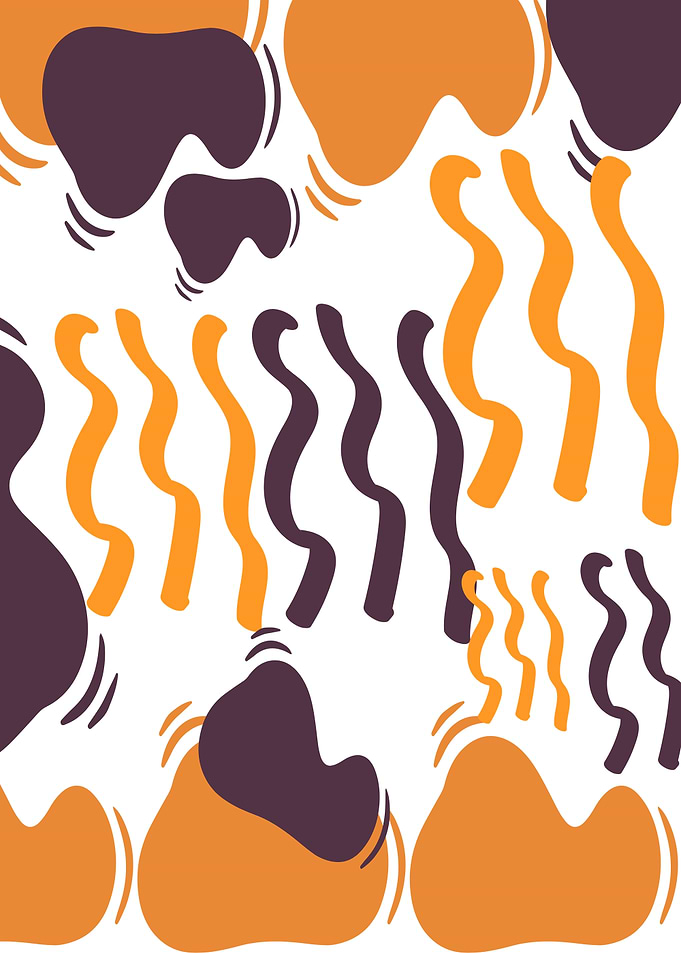Abstract Organic Shapes and Wavy Lines