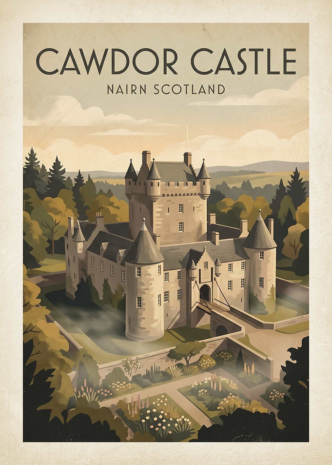 Cawdor Castle Vintage Poster