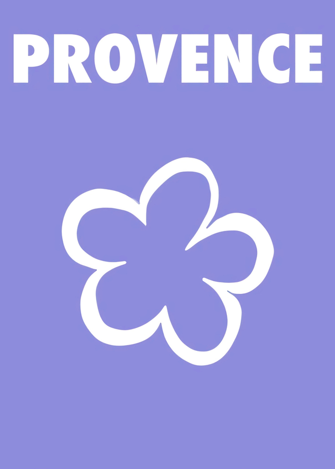 Provence Flower and Text