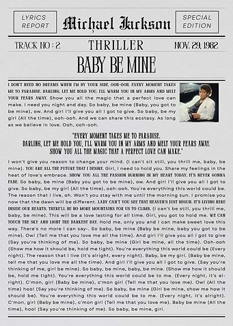 Michael Jackson Baby Be Mine