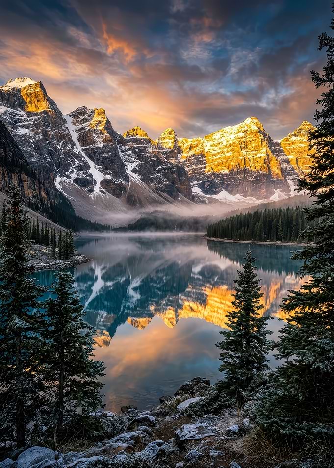 Sunrise over Moraine Lake