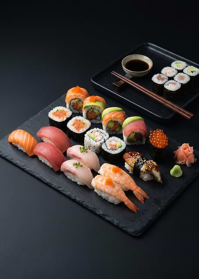 Assortment of Sushi and Rolls poster