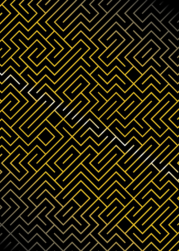 Personalized Golden Maze Pattern