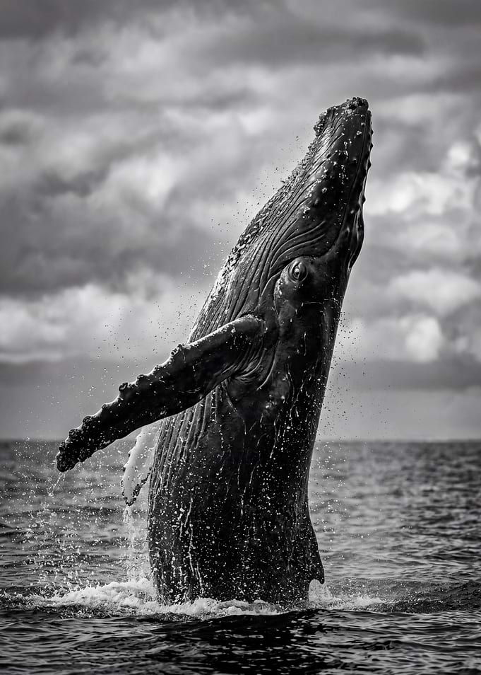 Humpback whale breaching