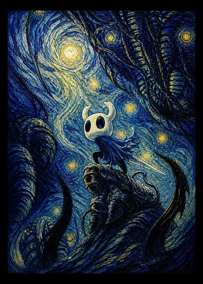 Hollow Knight Starry Night Painting