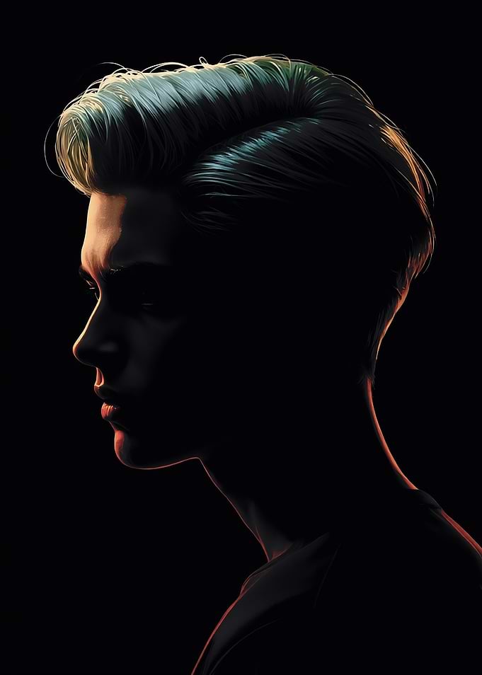 Dramatic Portrait of a Young Man