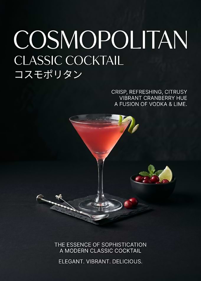 Cosmopolitan Classic Cocktail poster