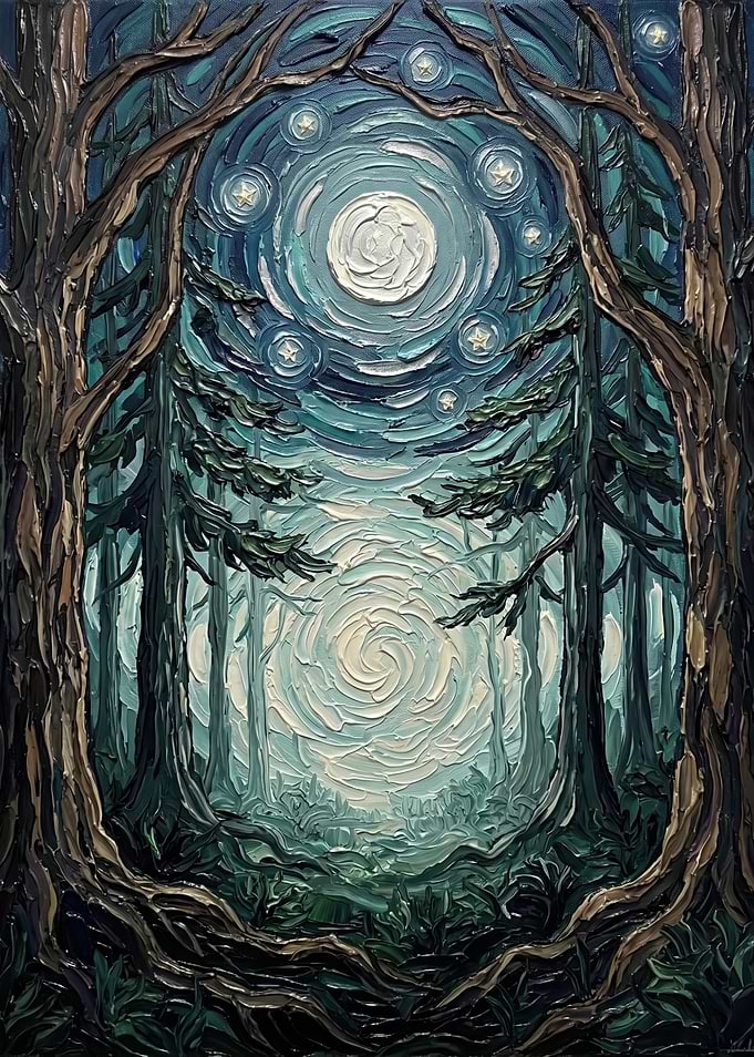 Enchanted Forest at Night