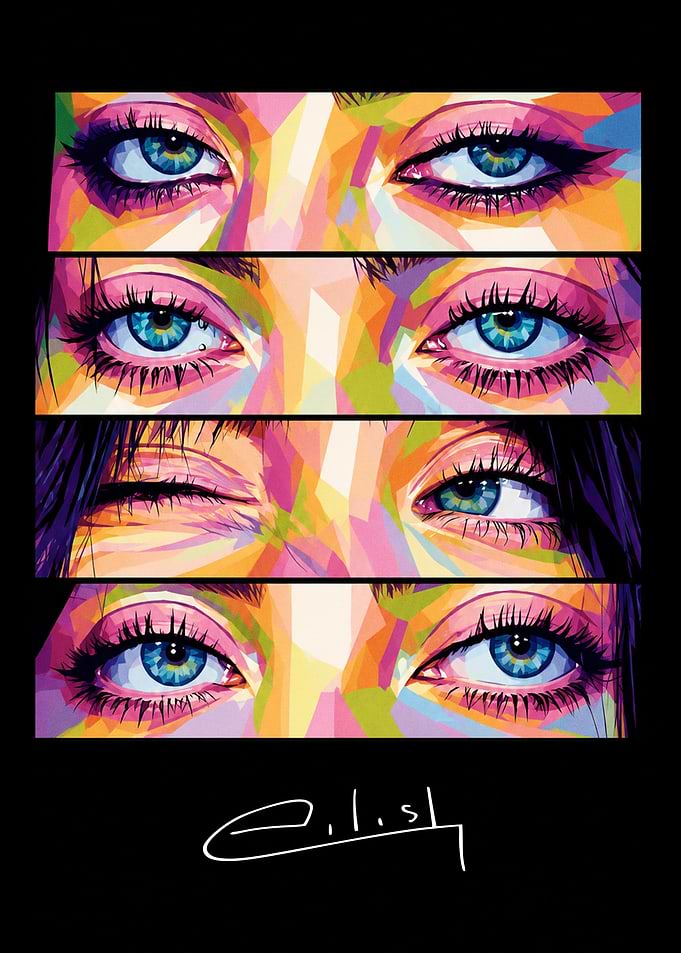 Billie Eilish Eyes Pop Art