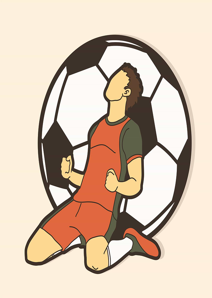 Soccer Player Celebrating A Goal