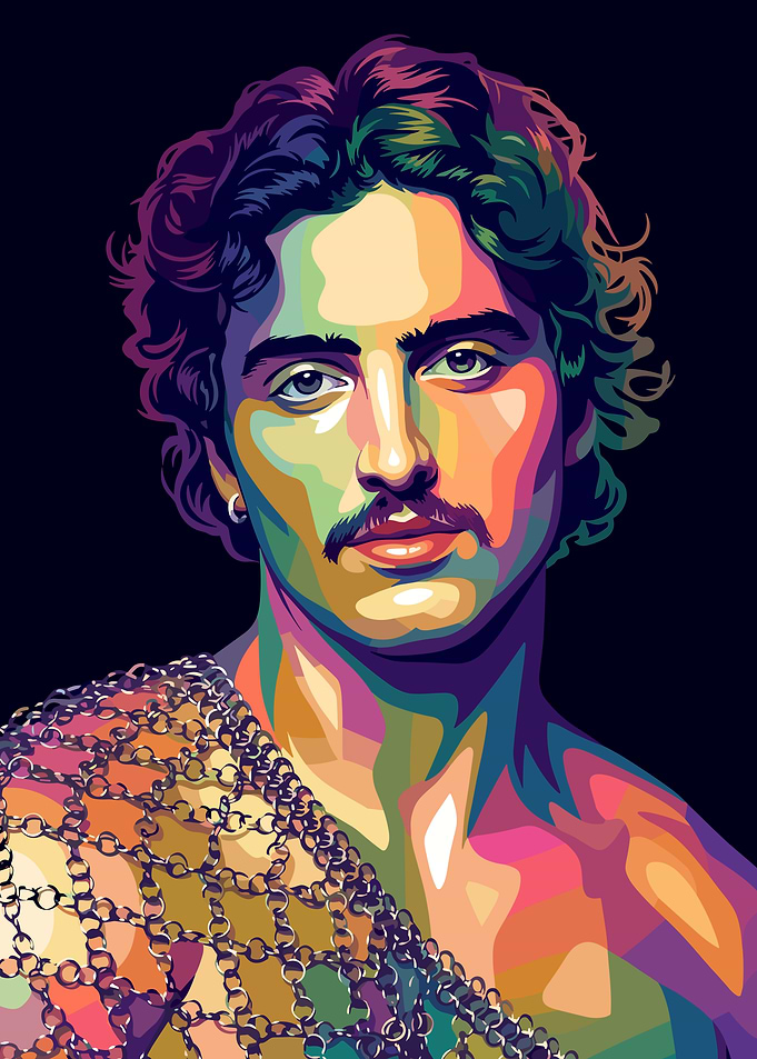 Colorful Portrait of a Benson Boone