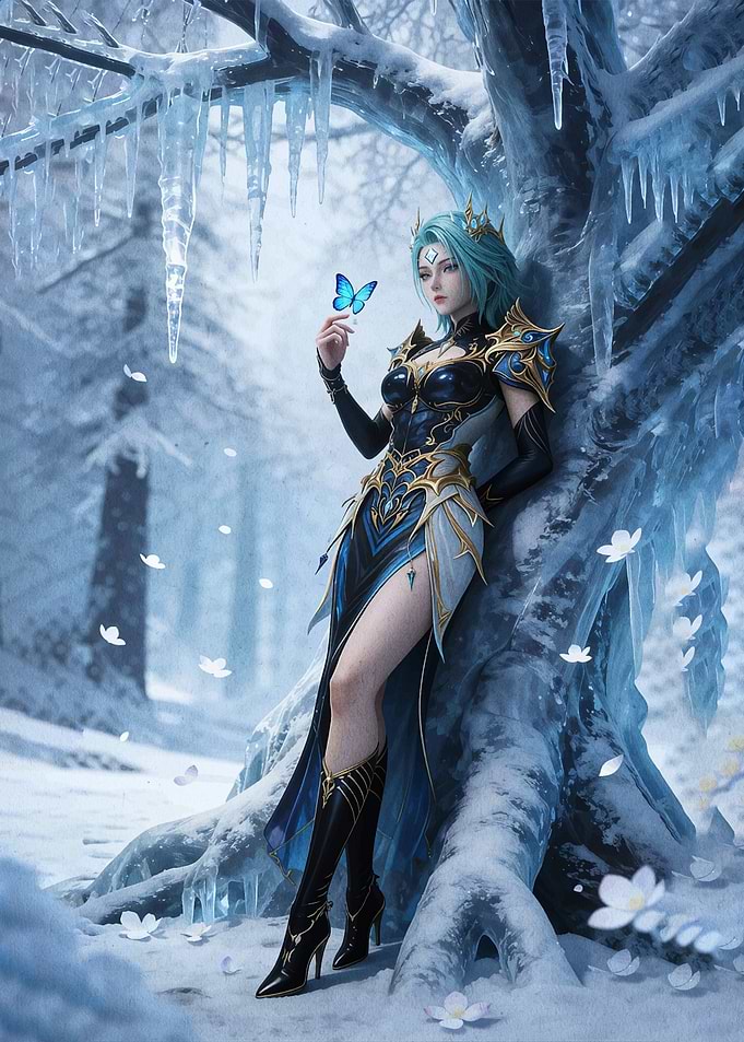 Winter Queen with Butterfly