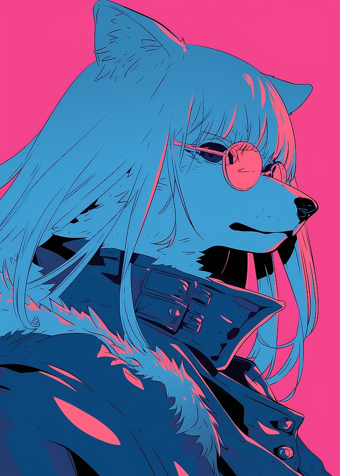 Anthropomorphic Dog Character in Sunglasses