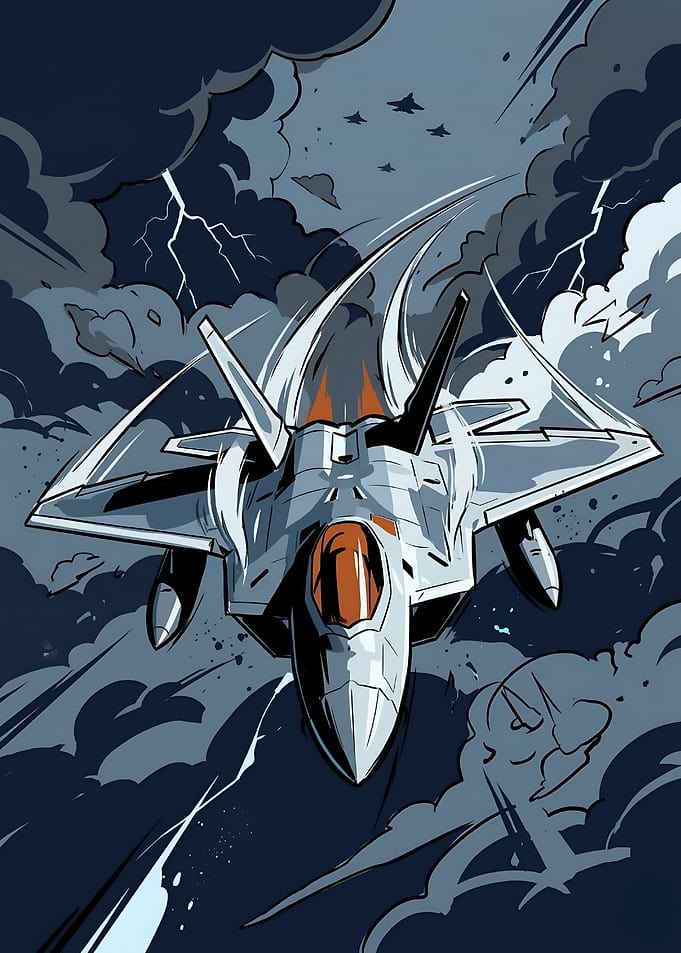 F-22 Raptor Thunderstorm Aerial Combat