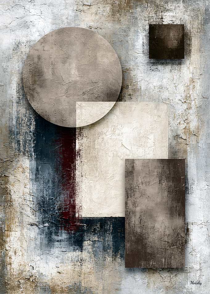 Textured Geometry No. 22 Minimalist Abstract Wall Art