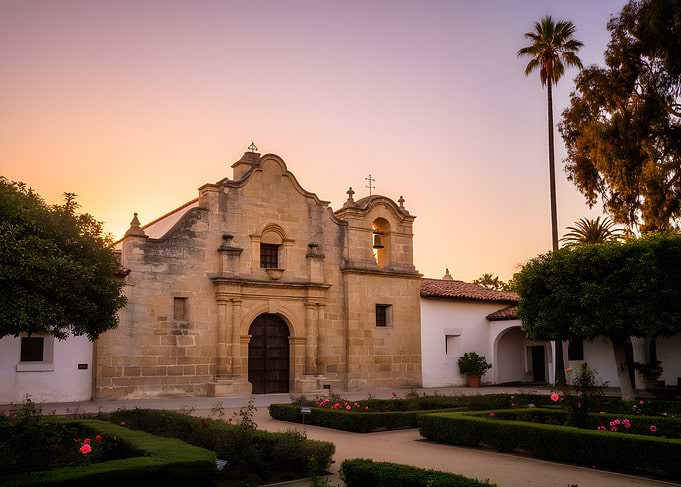 Mission San Juan Capistrano at Sunset