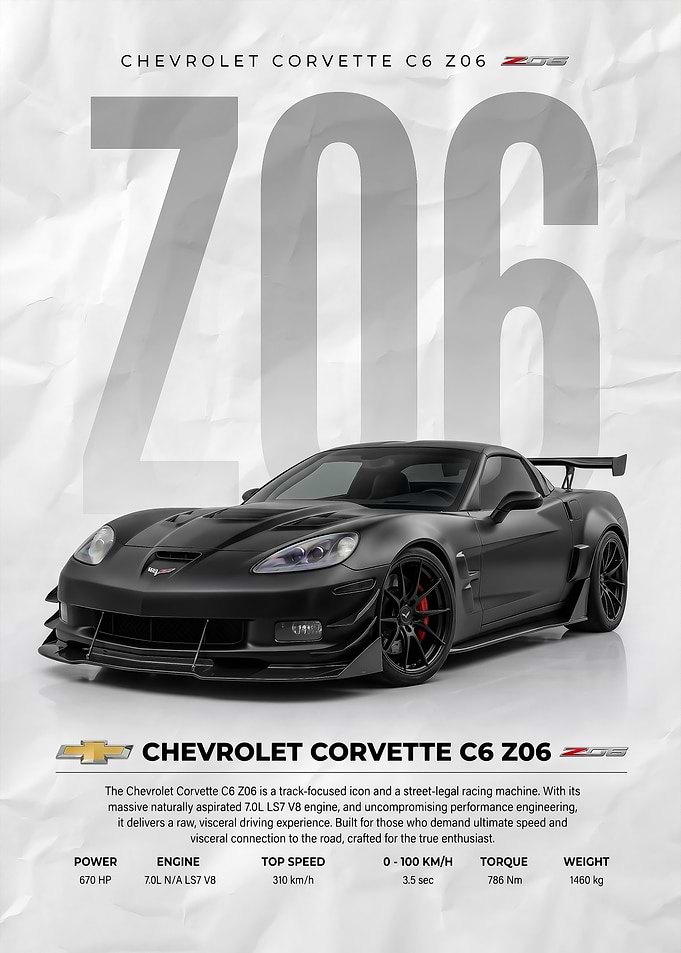 black Chevrolet Corvette C6 Z06