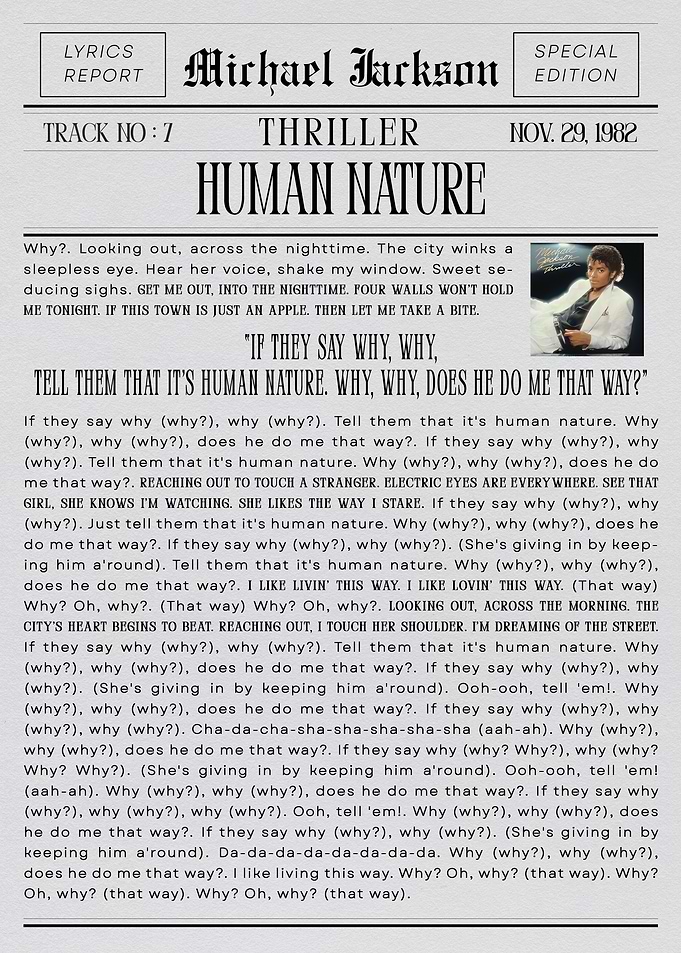 Michael Jackson Human Nature
