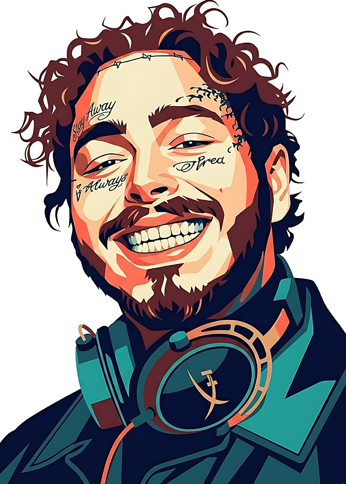 Post Malone Pop Art Portrait