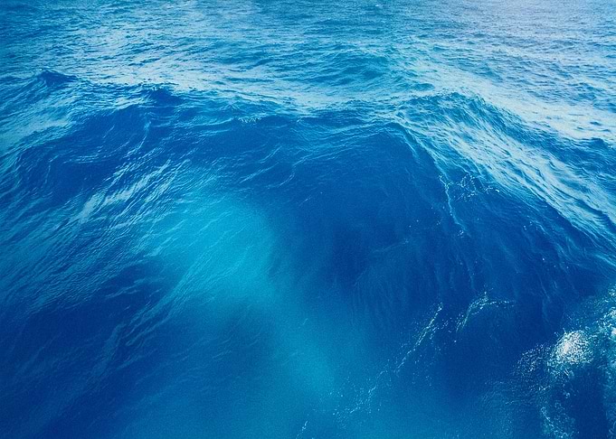 Deep Blue Ocean Waves