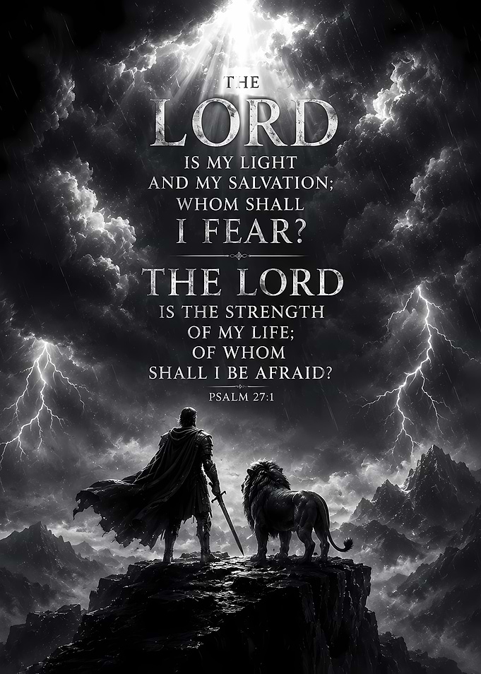 Lord is my light warrior and lion