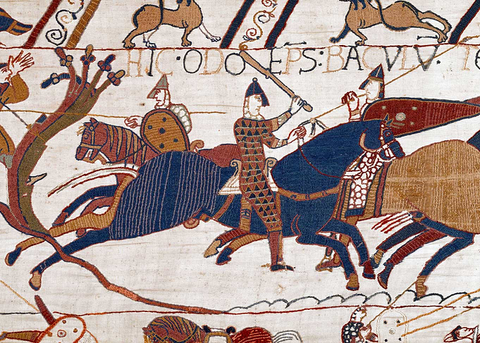 Bishop Odo Rallies the Troops Bayeux Tapestry Scene 54