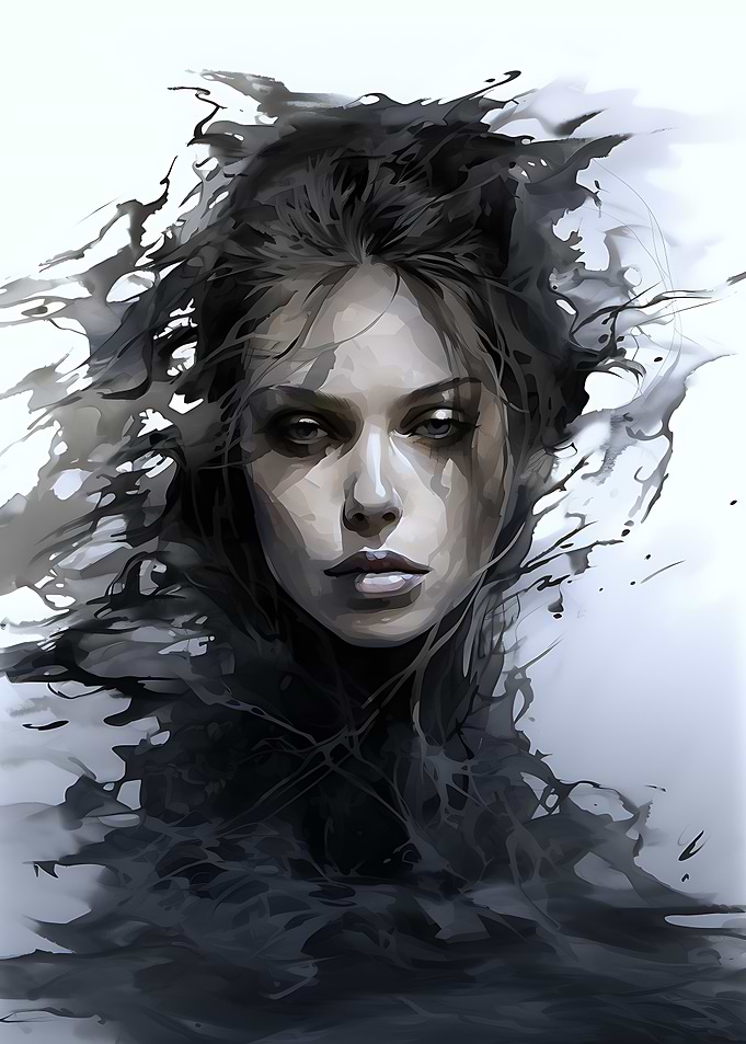 Dark Portrait of a Woman