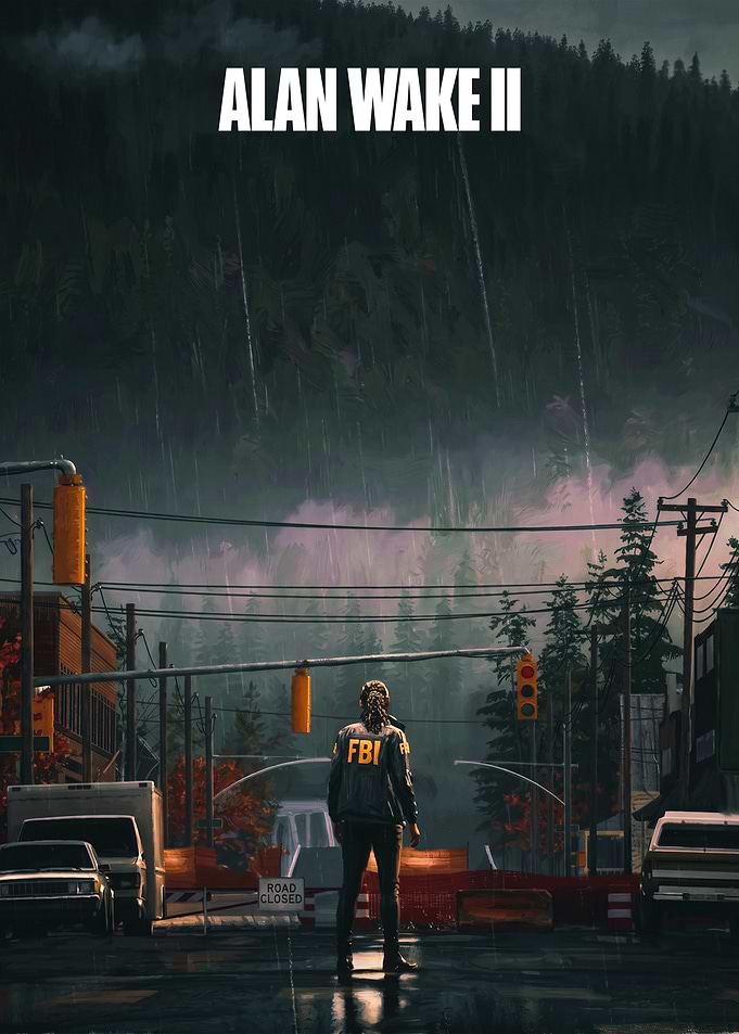Alan Wake II FBI Agent in Rain